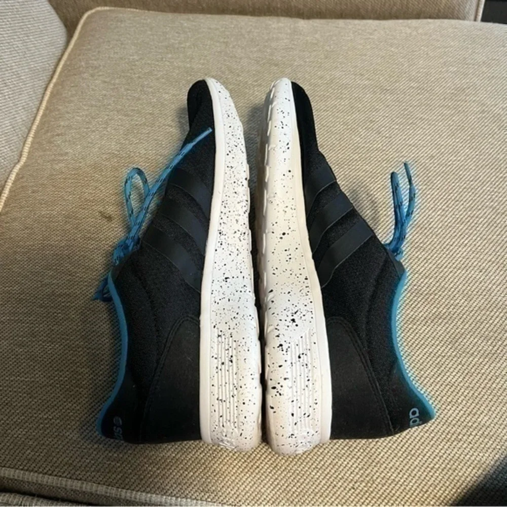 Adidas Neo Label Men’s Size 10 Black Blue Ortholite Running Sneakers